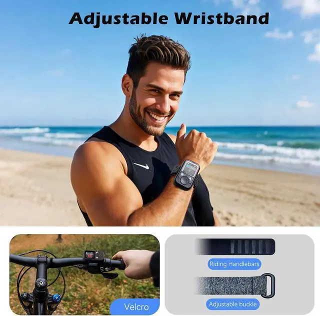 Alt view image 4 of 7 - Smart Remote Control for GoPro Hero 13 12 11 10 9 8 Black MAX with Wrist Strap Colour LCD Display,60M Range Waterproof Wireless Bluetooth Remote Control for Go Pro Accessories Shutter