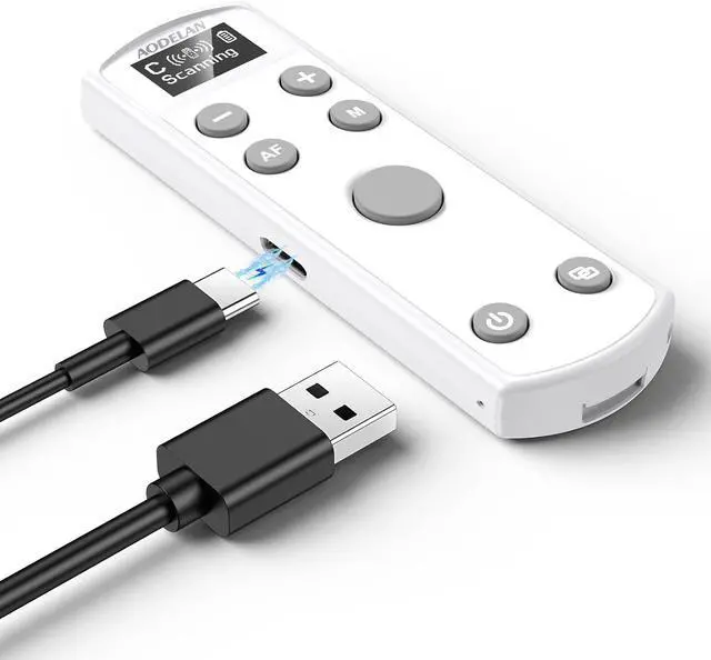 Main image of Rechargeable Wireless Shutter Release for Canon Camera Remote Control Zoom Focus Compatible with R50,G7X Mark III,R6 Mark II,R5,R6,R7,M6 Mark II,M200,M50,90D,200D,Replace Canon BR-E1(White)