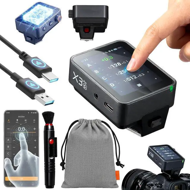Main image of X3 PRO S X3PRO TTL Wireless Flash Trigger for Sony with Bluetooth Integration & APP Control Touch Screen 2.4GHz Wireless X System Pro Shooting Modes Shutter Control Fast Charging