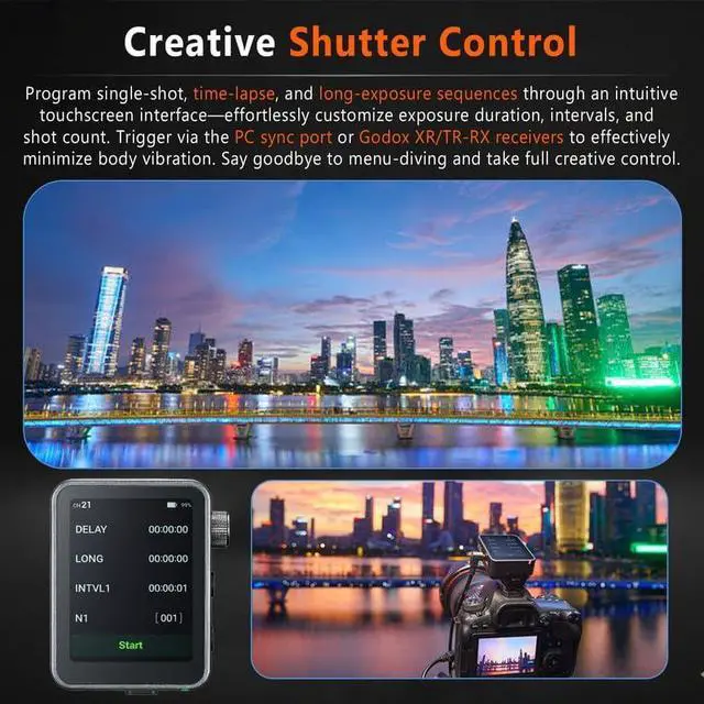 Alt view image 5 of 7 - X3 PRO S X3PRO TTL Wireless Flash Trigger for Sony with Bluetooth Integration & APP Control Touch Screen 2.4GHz Wireless X System Pro Shooting Modes Shutter Control Fast Charging