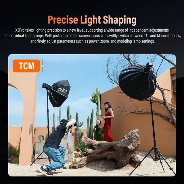 Alt view image 5 of 7 - X3 Pro C (2026) Trigger for Canon, 2.4G TTL HSS Touchscreen Transmitter with Bluetooth & APP Control, Shutter Control for Camera