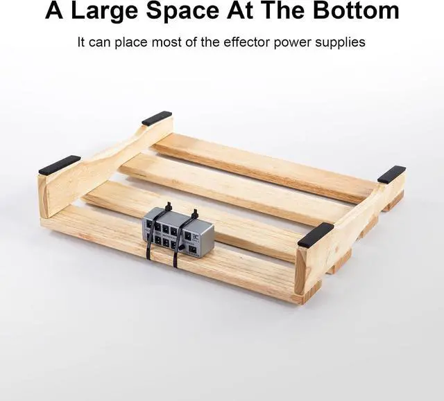 Alt view image 4 of 7 - 15.7" Big Wooden Pedal Board Guitar Effects Big Capacity Pedalboard with Mountain Tape & Cable Tie, Pro