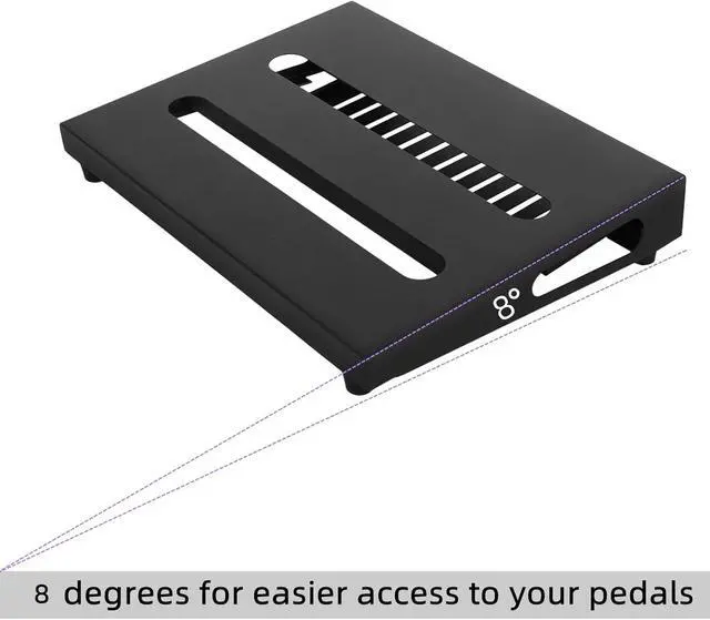 Alt view image 6 of 7 - 14" x 10.6" Guitar Pedal Board with Power Supply Tray, Carry Bag & Mounting Tapes Included (Black, SPB-14S)