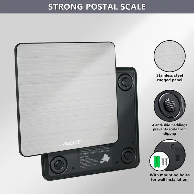 Alt view image 4 of 7 - Shipping Scale, 400lb/1oz, Digital Postal Scale with Hold/auto-Off/Tare Function, Mail Scale for Packages/Pets/Luggage/Office, Heavy Duty Scale, Batteries & USB Cable Included