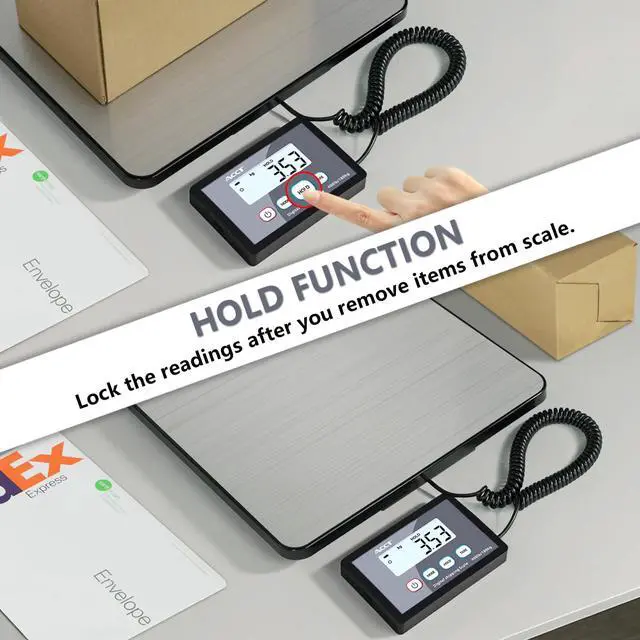 Alt view image 5 of 7 - Shipping Scale, 400lb/1oz, Digital Postal Scale with Hold/auto-Off/Tare Function, Mail Scale for Packages/Pets/Luggage/Office, Heavy Duty Scale, Batteries & USB Cable Included