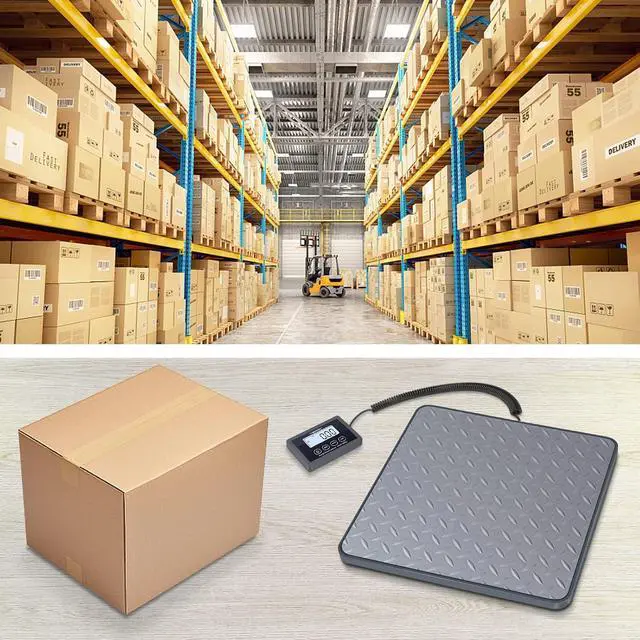 Alt view image 7 of 7 - Shipping Scale, 440 lbs/1 oz Highly Accurate Postal Scale with Hold/Tare/LCD Display, Lightweight Digital Postage Scale for Packages/Luggage/Post Office/Dog, Battery & AC Adapter Included
