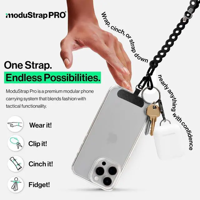 Alt view image 2 of 7 - EDC Modular Strap System 5 Pack, Adjustable Silicone Gear Ties for Outdoor/Survival/Camping Strap EDC Carry