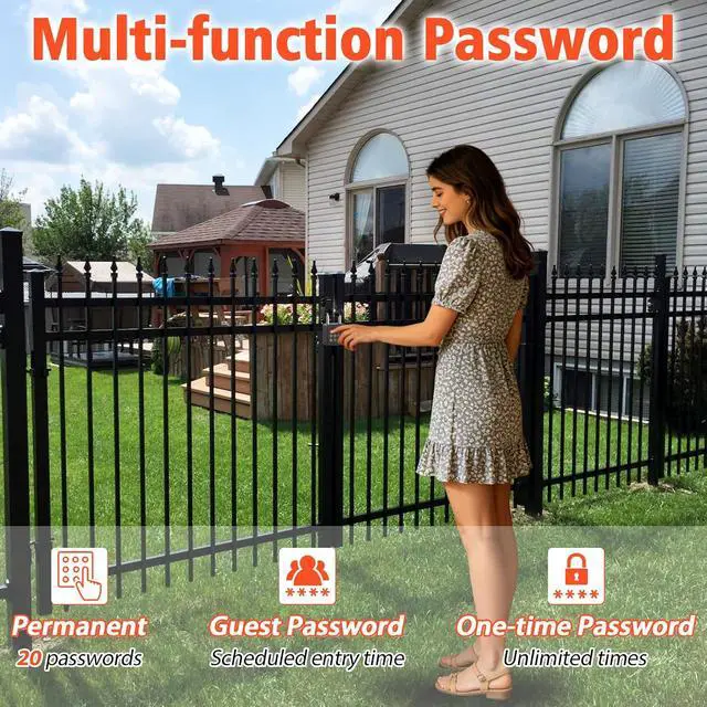 Alt view image 4 of 7 - Fingerprint Locker Lock with Code, Combination Padlock Smart Fingerprint Biometric Keyless Combo Lock Waterproof for Outdoor Fence Gate Shed Gym School Locker Storage