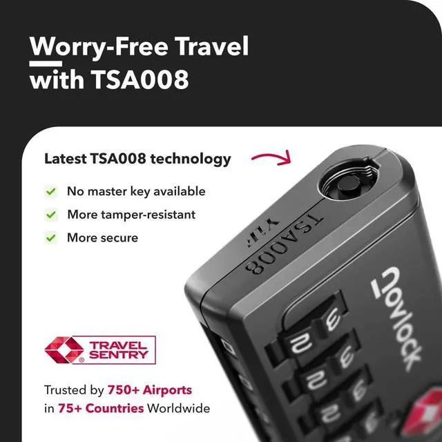 Alt view image 6 of 7 - Luggage Locks TSA Approved with Inspection Indicator and Resettable 4-Digit, Easy-to-Read Combination, TSA Locks for Luggage, Suitcases, Backpacks & Travel Bags, Black, 10-Pack