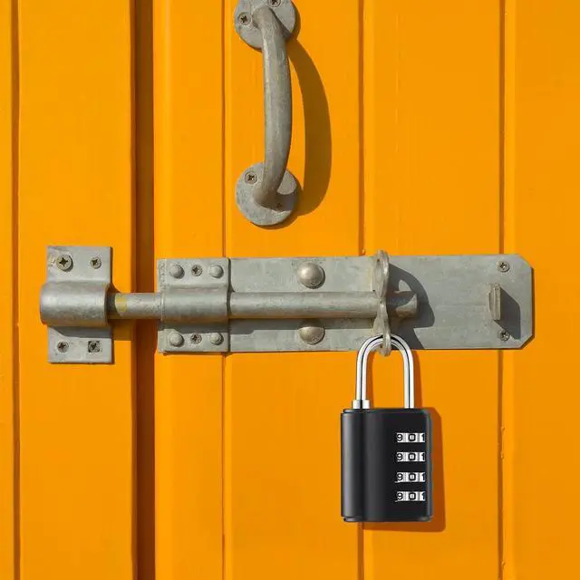 Alt view image 5 of 7 - 20 Pcs Combination Padlock 4 Digit Combination Lock with Keys Locker Resetable Security Outdoor Waterproof Lock for School Sports Gym Locker Employee Fence Case (Silver and Black)