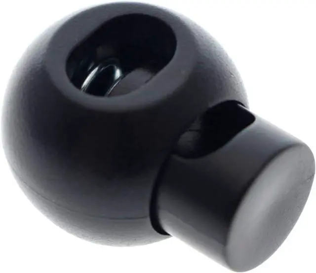 Main image of Premium Single Hole Cord Locks - Small Round Plastic Pop Toggle Bead with Spring Lock