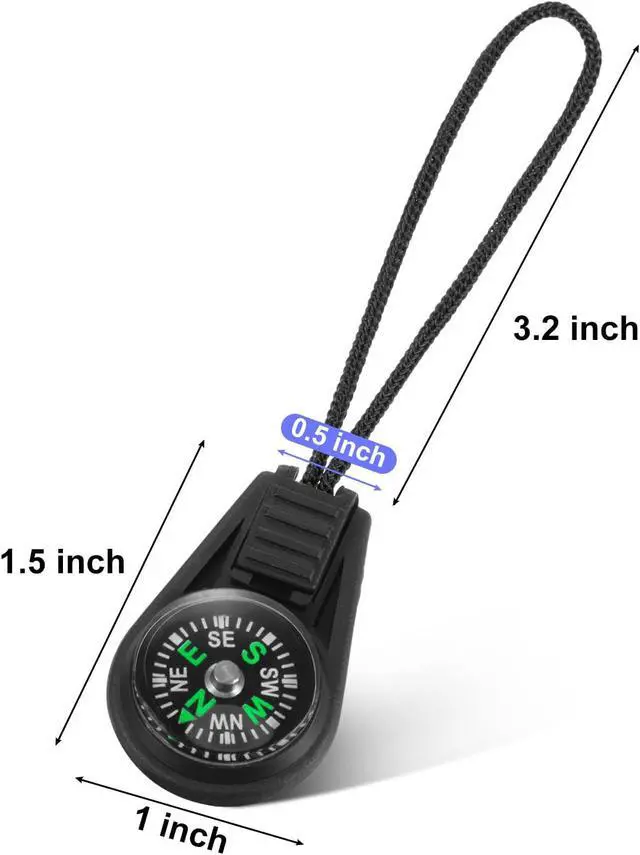 Alt view image 3 of 7 - 200 Pack Mini Survival Compass Outdoor Camping Hiking Pocket Compass Mini Compass for Paracord Bracelet Necklace Key Chain Outdoor Activities Accessory