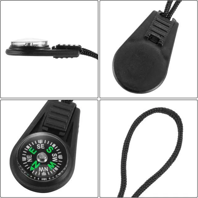 Alt view image 7 of 7 - 200 Pack Mini Survival Compass Outdoor Camping Hiking Pocket Compass Mini Compass for Paracord Bracelet Necklace Key Chain Outdoor Activities Accessory