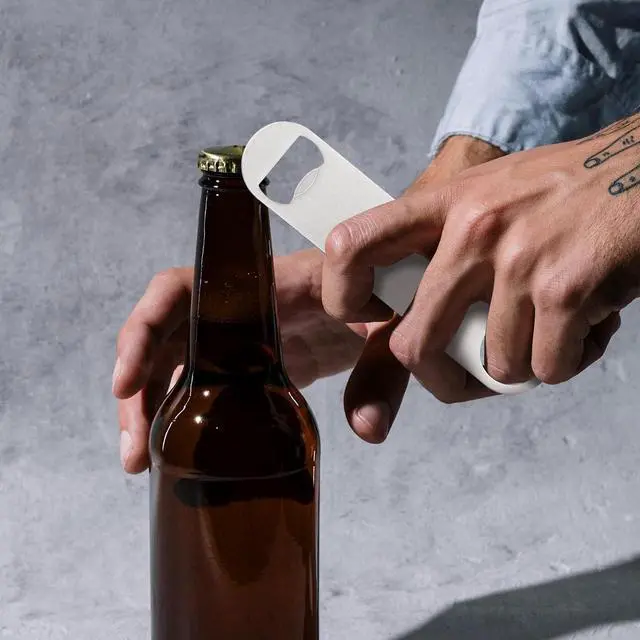 Alt view image 6 of 7 - 50 Pack Flat Beer Bottle Opener 7 inch Stainless Steel Flat Bottle Opener Beer Bottle Openers for Bartender Kitchen Bar Restaurant (Silver)