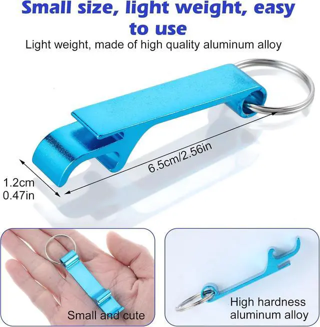 Alt view image 4 of 7 - 200 Pcs Colored Aluminum Bottle Opener Keychain Bulk, Claw Soda Beverage Beer Bottle Opener Unisex Metal Personalized Keychains Openers for Kitchen Restaurant Bar Wedding Home Party