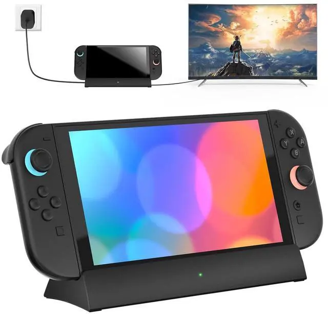Main image of TV Dock Station for Switch 2,Switch 2 Docking Station with 4K@120Hz HD Output/Type C Port/3.0 USB Port,Replacement for Official Switch2 Dock(Only Dock,Not Suitable for Use with Protective Case)