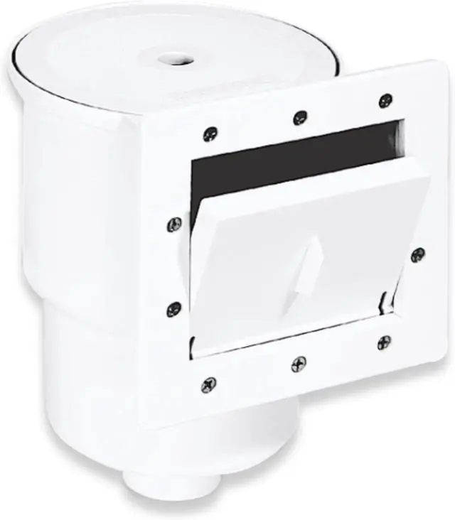 Main image of HYDROTOOLS Standard ABS Thru-Wall Skimmer Kit, White - Includes Return Fitting and Vacuum Plate, Maintenance Accessories for Above Ground and Backyard Deck Swimming Pools