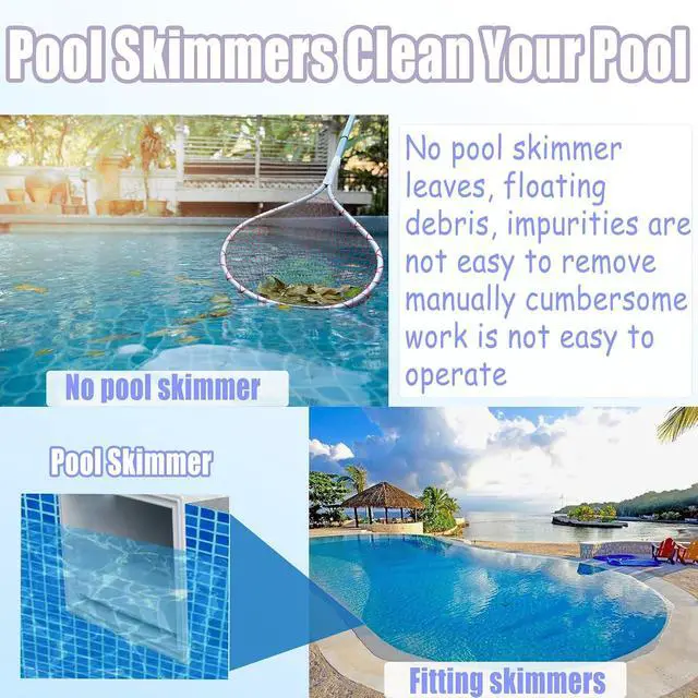 Alt view image 4 of 6 - Above Ground Pool Skimmer,Thru-Wall Skimmer,Above Ground Pool SkimmerWith AccessoriesOpening Width 6 Inches,Compatible With All Standard Pool Wall Openings,Replace SP1091LX Above Ground Pool Skimmer