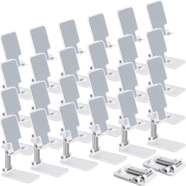 Main image of 12 Pcs Cell Phone Stand for Desk Phone Holder Stand Foldable Angle Height Adjustable Portable Holder Tablet for Office Travel Photography (White)