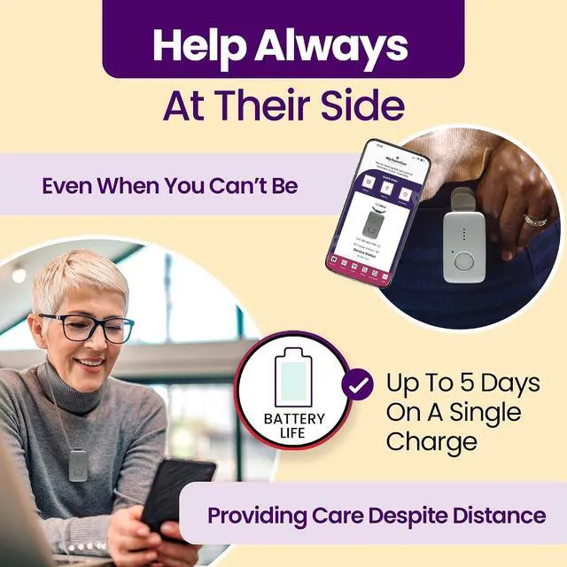 Alt view image 7 of 7 - MGMini Medical Alert Device for Seniors | Subscription Required | SOS Button, Emergency Location Assistance, 24/7 Monitoring | Silver