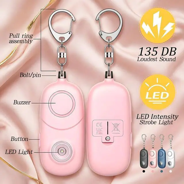 Alt view image 2 of 7 - Personal Alarm for Women Keychain Alarm: 135dB Emergency Keychain Siren with Strobe Light Loud Siren for Women Kids Students Seniors Emergency Self-Defense for Night Sports