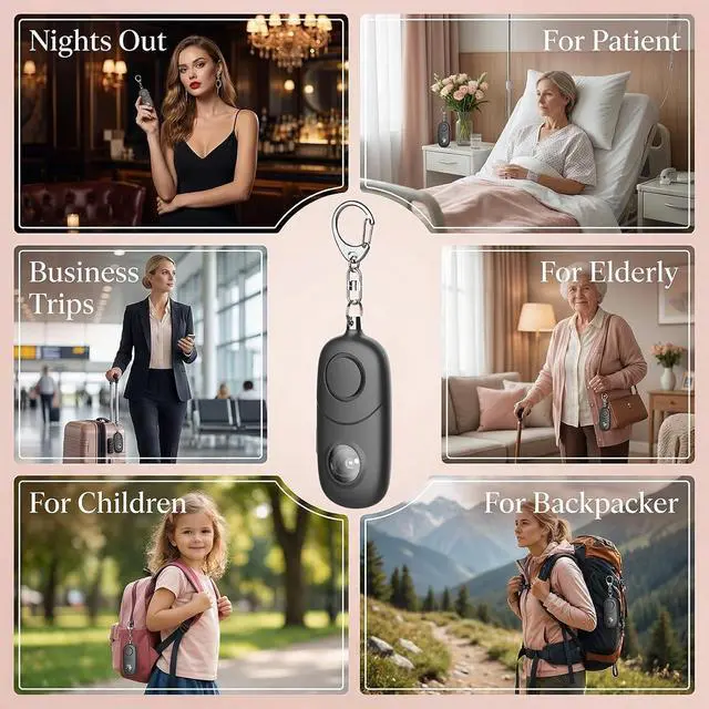 Alt view image 4 of 7 - Personal Alarm for Women Keychain Alarm: 135dB Emergency Keychain Siren with Strobe Light Loud Siren for Women Kids Students Seniors Emergency Self-Defense for Night Sports
