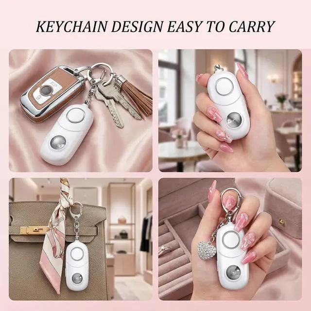 Alt view image 3 of 7 - Personal Alarm for Women Keychain Alarm: 135dB Emergency Keychain Siren with Strobe Light Loud Siren for Women Kids Students Seniors Emergency Self-Defense for Night Sports