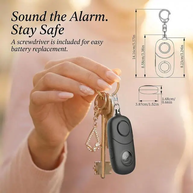 Alt view image 6 of 7 - Personal Alarm for Women Keychain Alarm: 135dB Emergency Keychain Siren with Strobe Light Loud Siren for Women Kids Students Seniors Emergency Self-Defense for Night Sports