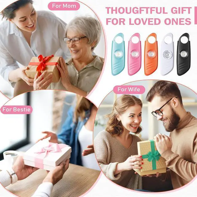 Alt view image 6 of 6 - 12 Pcs Personal Safety Alarm for Women with LED Strobe Light and 12 pcs Keychain 130DB Loud Sound Personal Siren Emergency Self Defense Alarm Keychain Safety Devices for Women Men Elderly