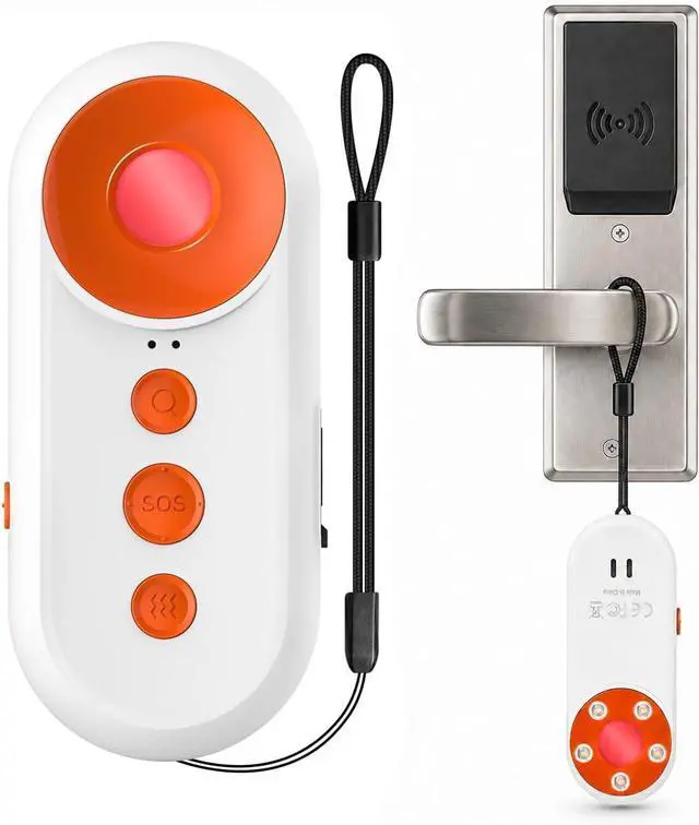 Main image of 3-in-1 Hidden Camera Detector, 130dB Personal Alarm for Women, Red LED Lens Finder Light, Rechargeable SOS Alarm, Portable Door Alarm When Opened for Hotel, Dorm, Apartment and Travel
