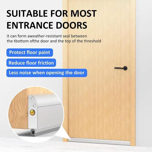 Alt view image 5 of 7 - Automatic Door Sweeping Bottom Aluminum Alloy 36-inch Surface Mount Type - Suitable for Door Bottom Sealing Sound Insulation Windproof Dustproof Light Blocking and Small Animal Prevention