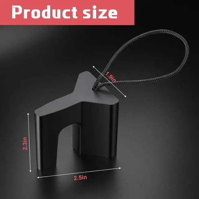 Alt view image 2 of 7 - 10 Pcs Over the Hinge Door Stopper Plastic Residential Door Holder for Office School Home Commercial Use Hospitals Hotels, Safe and Anti Pinch Design, Can Fix Tension Hinged Doors (Black)