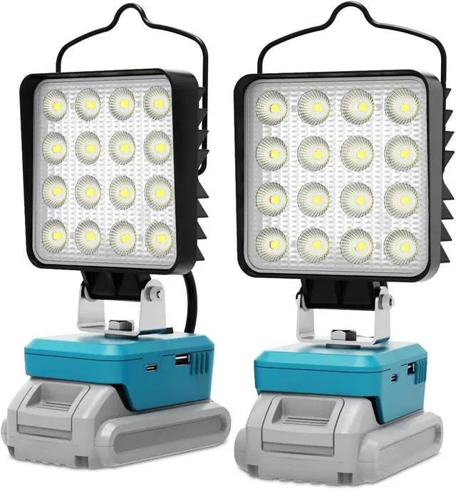Main image of 2 PCS LED Work Light for Makita 18V Battery,Battery Light for Makita 18v Tools Portable Outdoors Flood Lighting