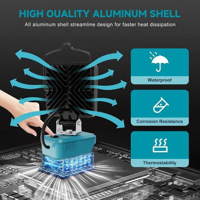 Alt view image 5 of 6 - 2 PCS LED Work Light for Makita 18V Battery,Battery Light for Makita 18v Tools Portable Outdoors Flood Lighting