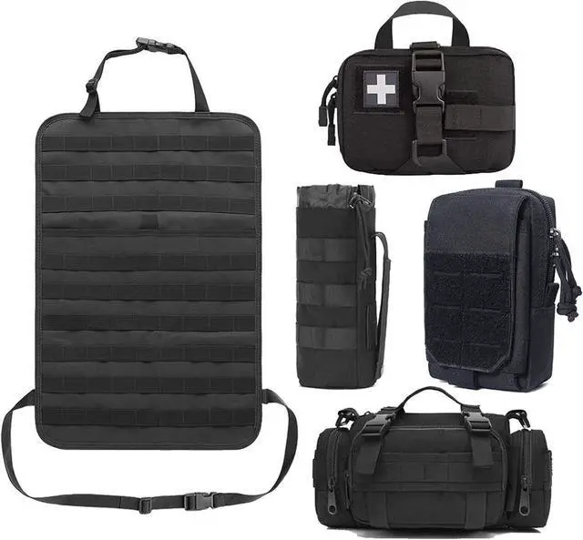 Main image of Molle Seat Back Organizer, Tactical Seat Covers with Pouches, Molle Tactical Vehicle Organizers Panel Car Seat Covers Protector for Truck