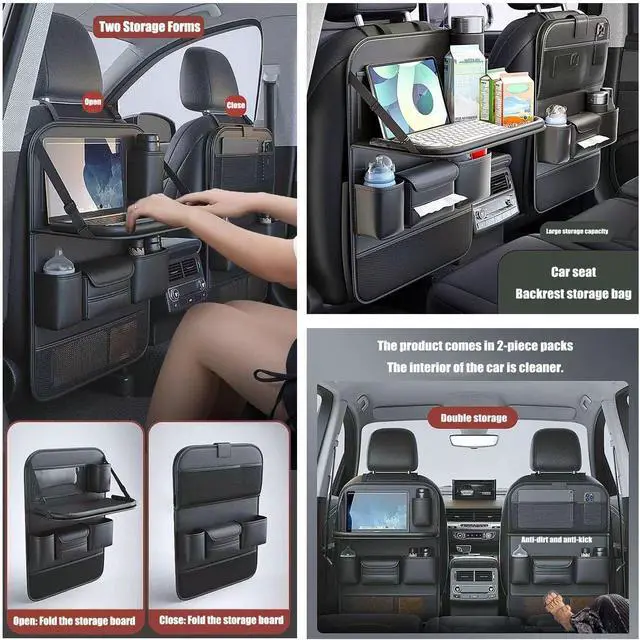 Alt view image 3 of 7 - 2 Pack - Back Seat Car Organizer, Car Organizerr, Back Seat Organizer, Seat Organizer, Car Organizer and Storage Box, Back of Seat Car Organizer, Seat Back Organizer.