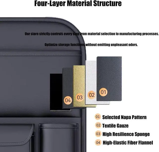 Alt view image 6 of 7 - 2 Pack - Back Seat Car Organizer, Car Organizerr, Back Seat Organizer, Seat Organizer, Car Organizer and Storage Box, Back of Seat Car Organizer, Seat Back Organizer.