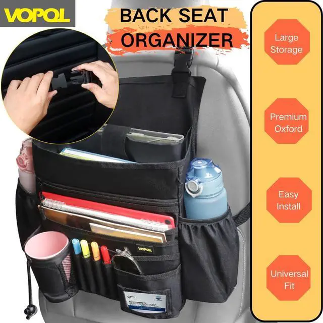 Alt view image 2 of 6 - Car Seat Organizer- Multi-Compartment Passenger Seat Organizer, Universal Fit for Front & Back Seats, Ideal for Law Enforcement and Truck Seat Storage, Compatible with Cars, Trucks, and Vans