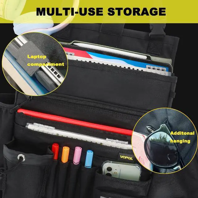 Alt view image 5 of 6 - Car Seat Organizer- Multi-Compartment Passenger Seat Organizer, Universal Fit for Front & Back Seats, Ideal for Law Enforcement and Truck Seat Storage, Compatible with Cars, Trucks, and Vans
