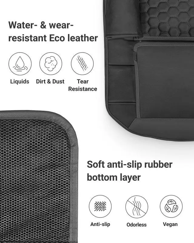Alt view image 3 of 7 - Back of Seat Organizer for Kids with Transparent Tablet Pocket & 8 Compartments | 27.5"x18.5" | Black Travel Accessory for SUV, Truck, Sedan, Van, Jeep