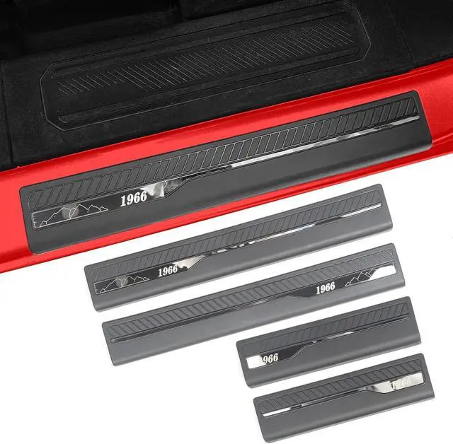 Main image of Door Edge Guards for Ford Bronco Accessories 2026 2021-2025 4 Door, Bronco Door Sill Protectors with 1966 Pattern