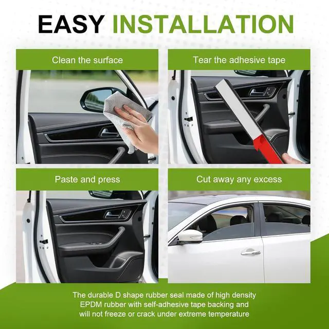 Alt view image 6 of 6 - D Shaped Weather Stripping Door Seal, 1" RV Slide Out Seal Self-Adhesive EPDM Rubber, Heavy Duty Rubber Door Seal Weather Stripping for RV, Truck, Boat, Car, Accessories (19.5 Feet)