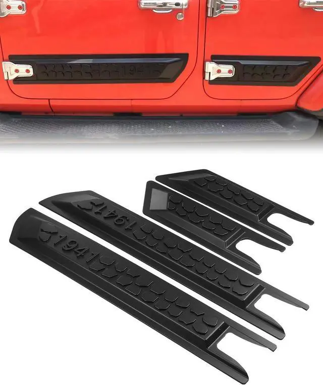 Main image of Car Door Protector Side Door Anti-Collision Board Strip Fits for Jeep Wrangler JK JL Gladiator JT 4Doors 2007-20234pcs Door Guards for Jeep