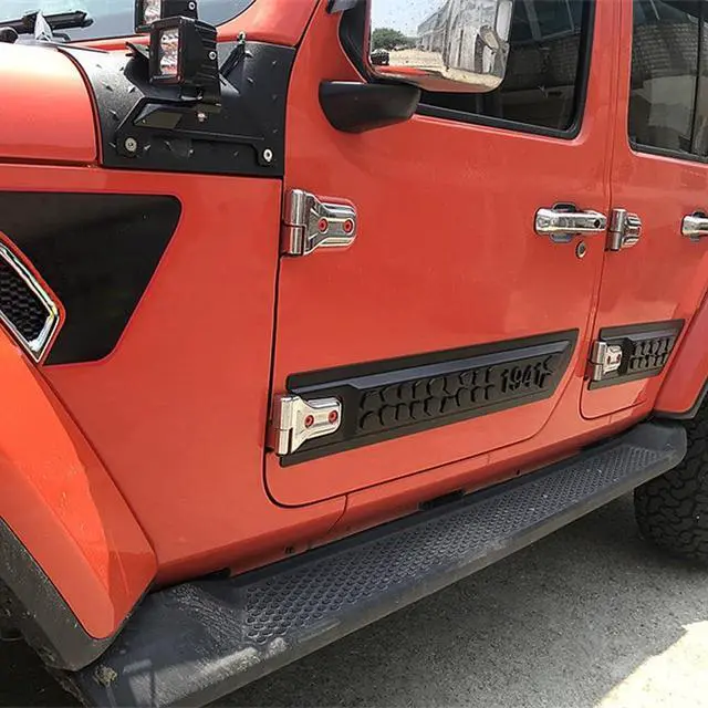 Alt view image 7 of 7 - Car Door Protector Side Door Anti-Collision Board Strip Fits for Jeep Wrangler JK JL Gladiator JT 4Doors 2007-20234pcs Door Guards for Jeep