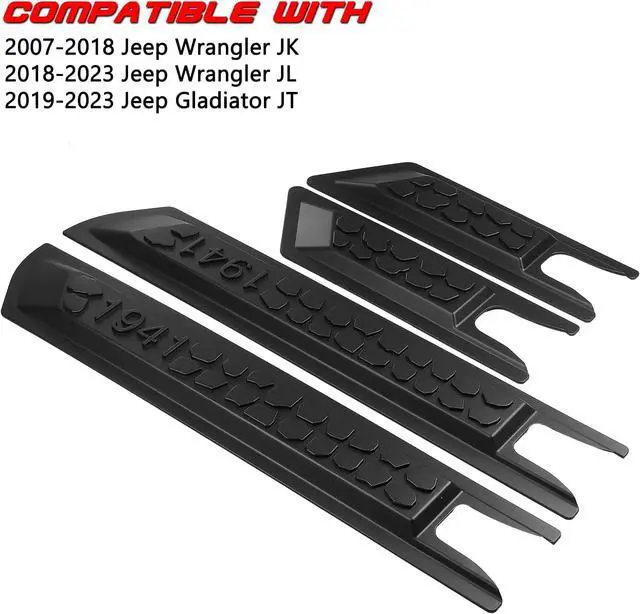 Alt view image 2 of 7 - Car Door Protector Side Door Anti-Collision Board Strip Fits for Jeep Wrangler JK JL Gladiator JT 4Doors 2007-20234pcs Door Guards for Jeep