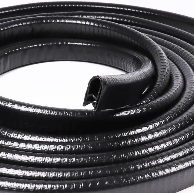 Main image of 25Feet Edge Trim Rubber U Channel Strip with Metal Car Door Edge Protector Fit Gap 3/64inchto 1/4inch, Automotive Door Seal Strip Trim Black,1/2inch X 3/8inch