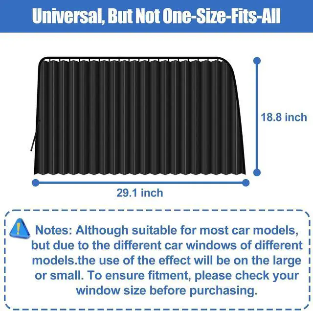 Alt view image 3 of 7 - Magnetic Car Window Curtains, 99% UV Blackout Privacy Shades | Blocks 99% UV glare to keep your car cool. Ideal for breastfeeding, baby naps, van camping, or private work breaks