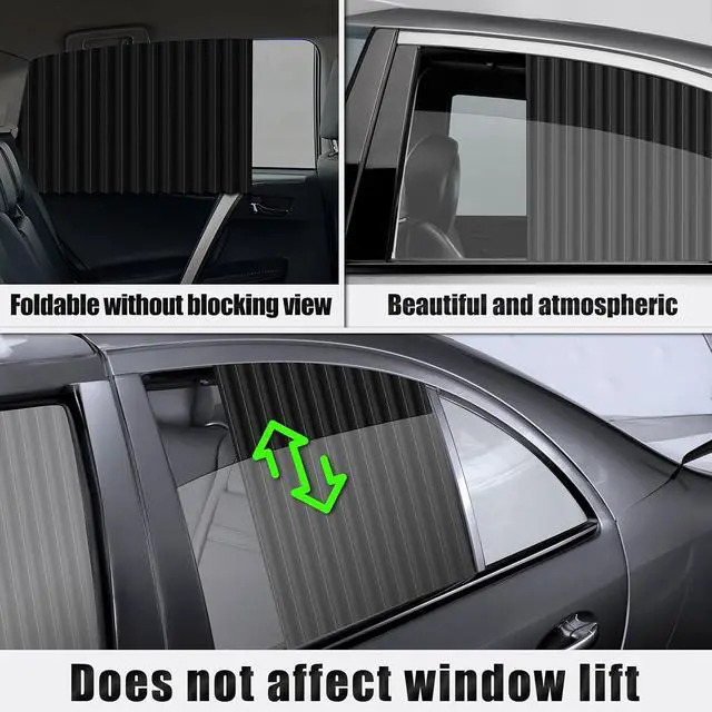 Alt view image 6 of 7 - Magnetic Car Window Curtains, 99% UV Blackout Privacy Shades | Blocks 99% UV glare to keep your car cool. Ideal for breastfeeding, baby naps, van camping, or private work breaks