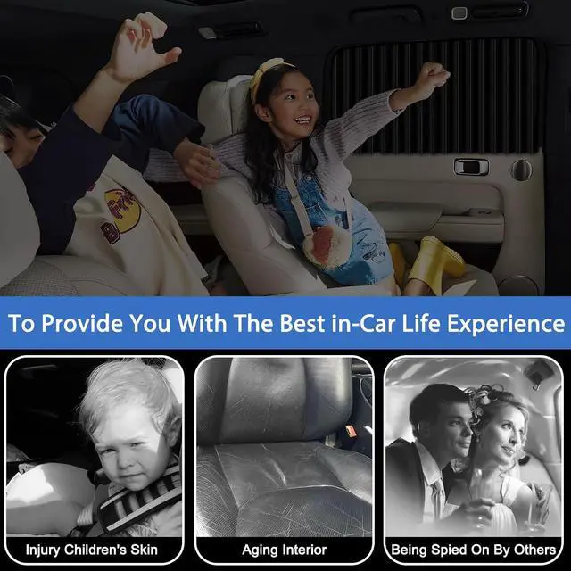 Alt view image 7 of 7 - Magnetic Car Window Curtains, 99% UV Blackout Privacy Shades | Blocks 99% UV glare to keep your car cool. Ideal for breastfeeding, baby naps, van camping, or private work breaks
