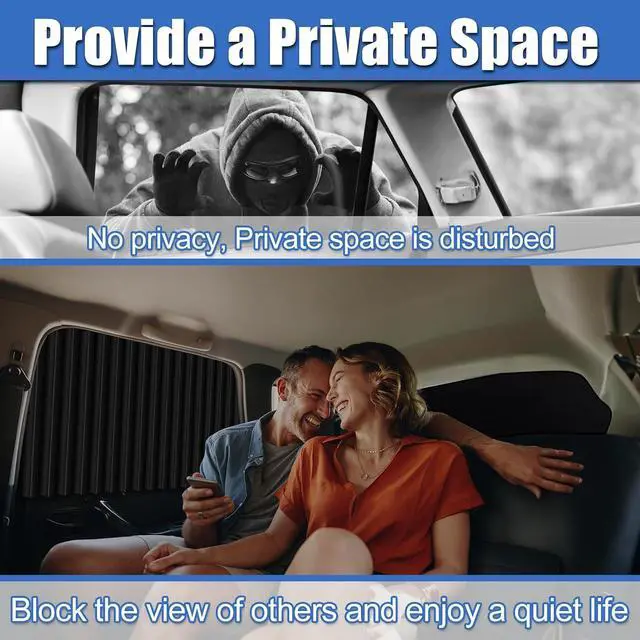 Alt view image 4 of 7 - Magnetic Car Window Curtains, 99% UV Blackout Privacy Shades | Blocks 99% UV glare to keep your car cool. Ideal for breastfeeding, baby naps, van camping, or private work breaks